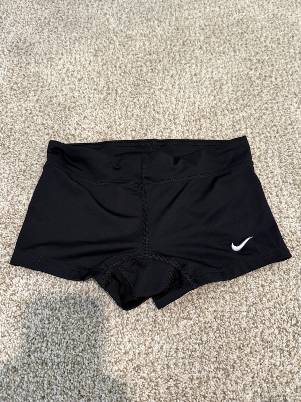 Nike Black Women's Bike/Training Shorts with White Swoosh